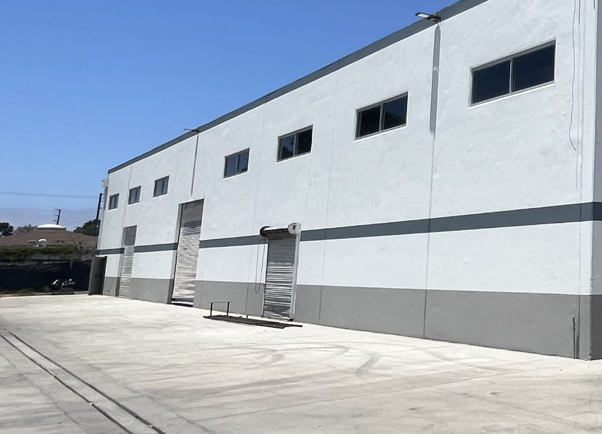 warehouse exterior after repaint