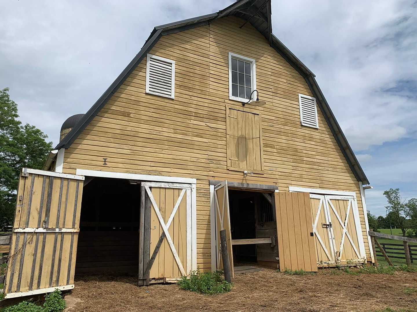 barn before painting