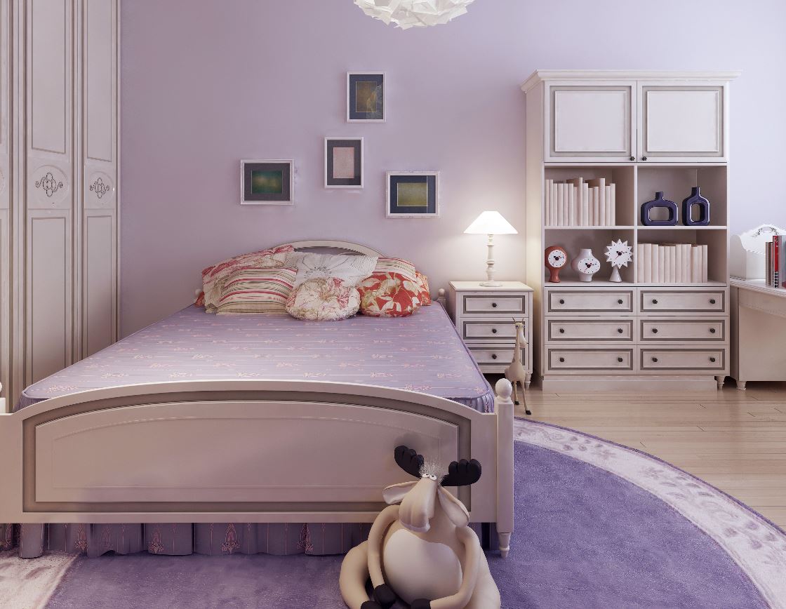 purple bedroom
