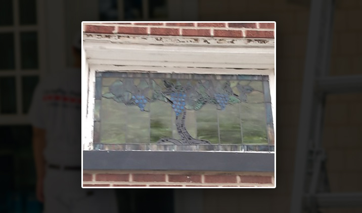 Stained Glass Window Exterior Trims Painting Project Before