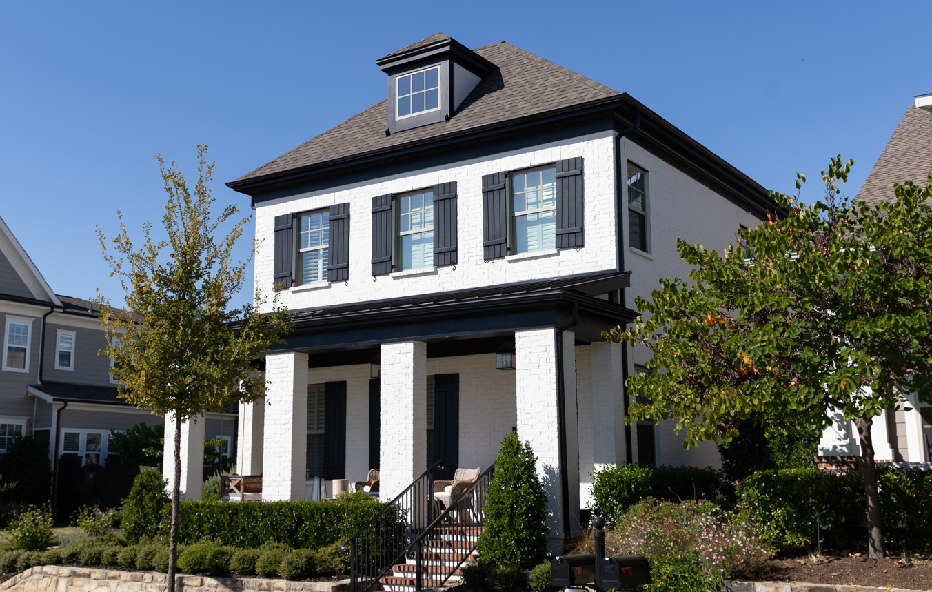 White Painted Brick Exterior