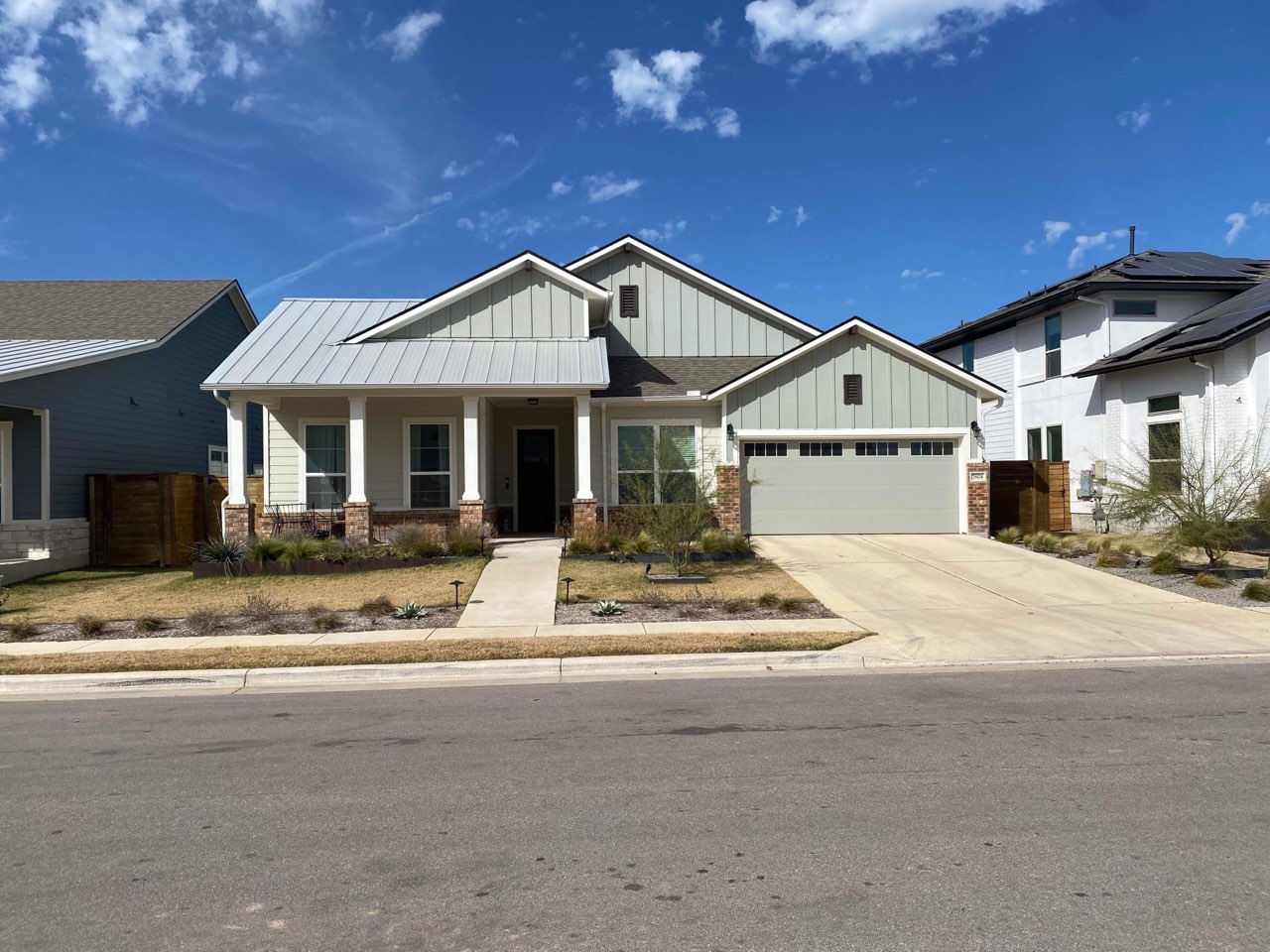 Vinyl Siding White and Gray Exterior House Color