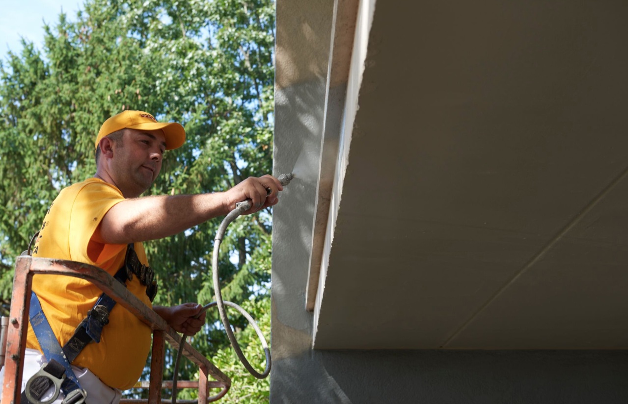 certapro painters team member roof painting