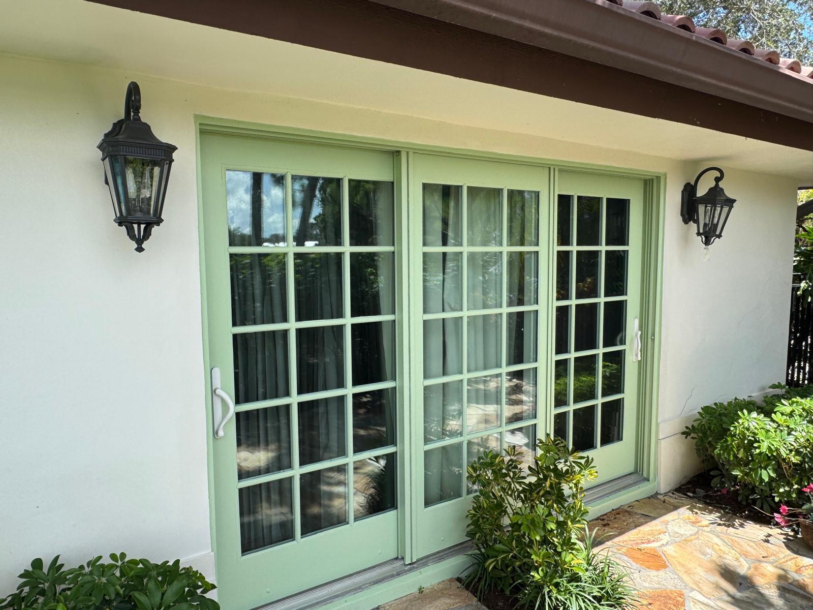West Palm Beach Exterior Sliding Door Painting After