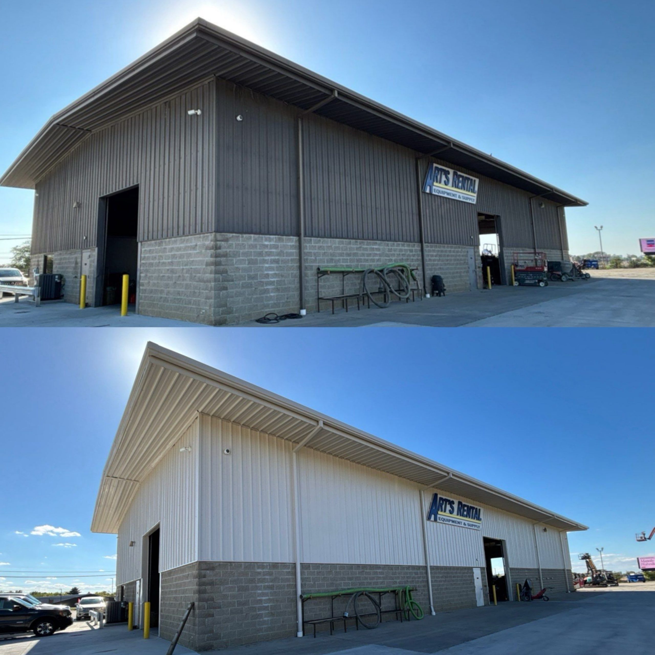 before and after of building
