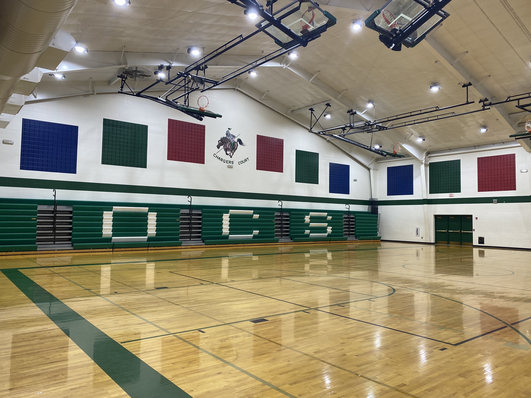 Gym Interior Before and After – Wall Update Before