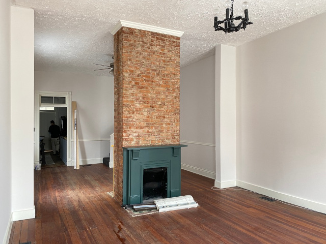 after photo of repainted chimney
