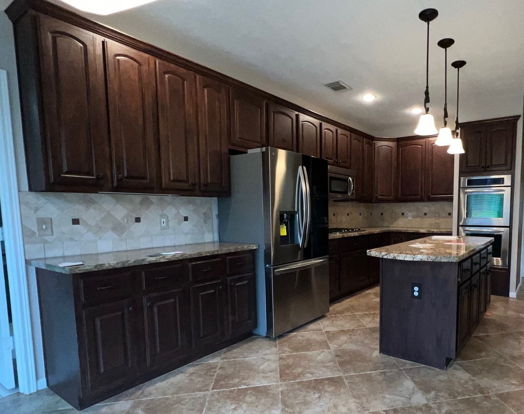 Kitchen Cabinet Painting in The Woodlands Before