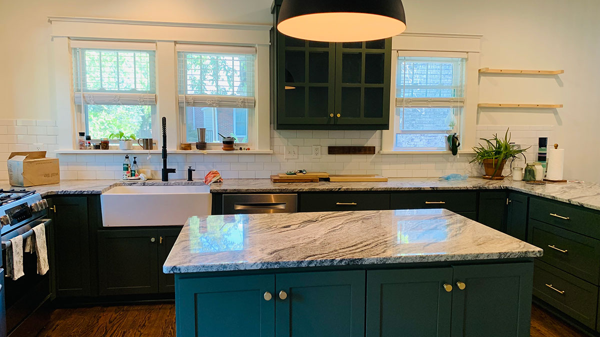 Kitchen Island Cabinet Painting After