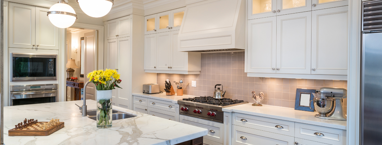 kitchen with white cabinets in lubbock, tx