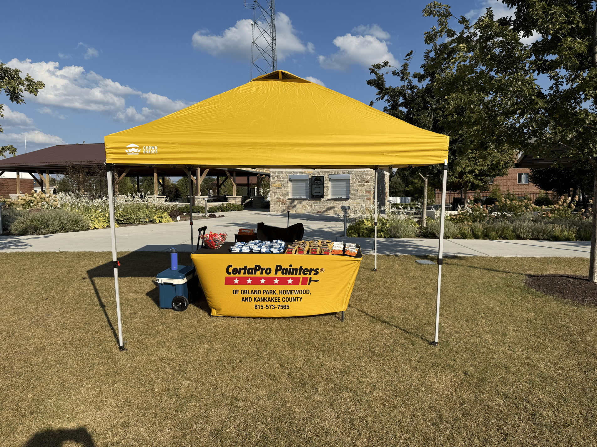 certapro painters sponsored dinner and movie on greeen in bourbonnais