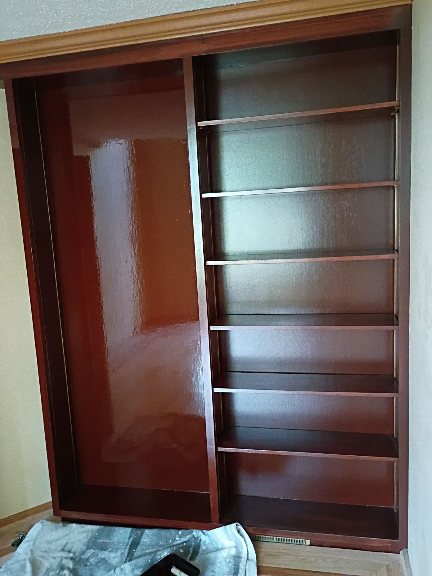 bookshelf after
