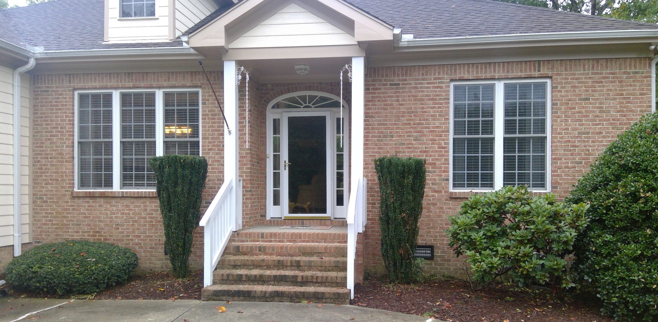 brick front exterior before painting