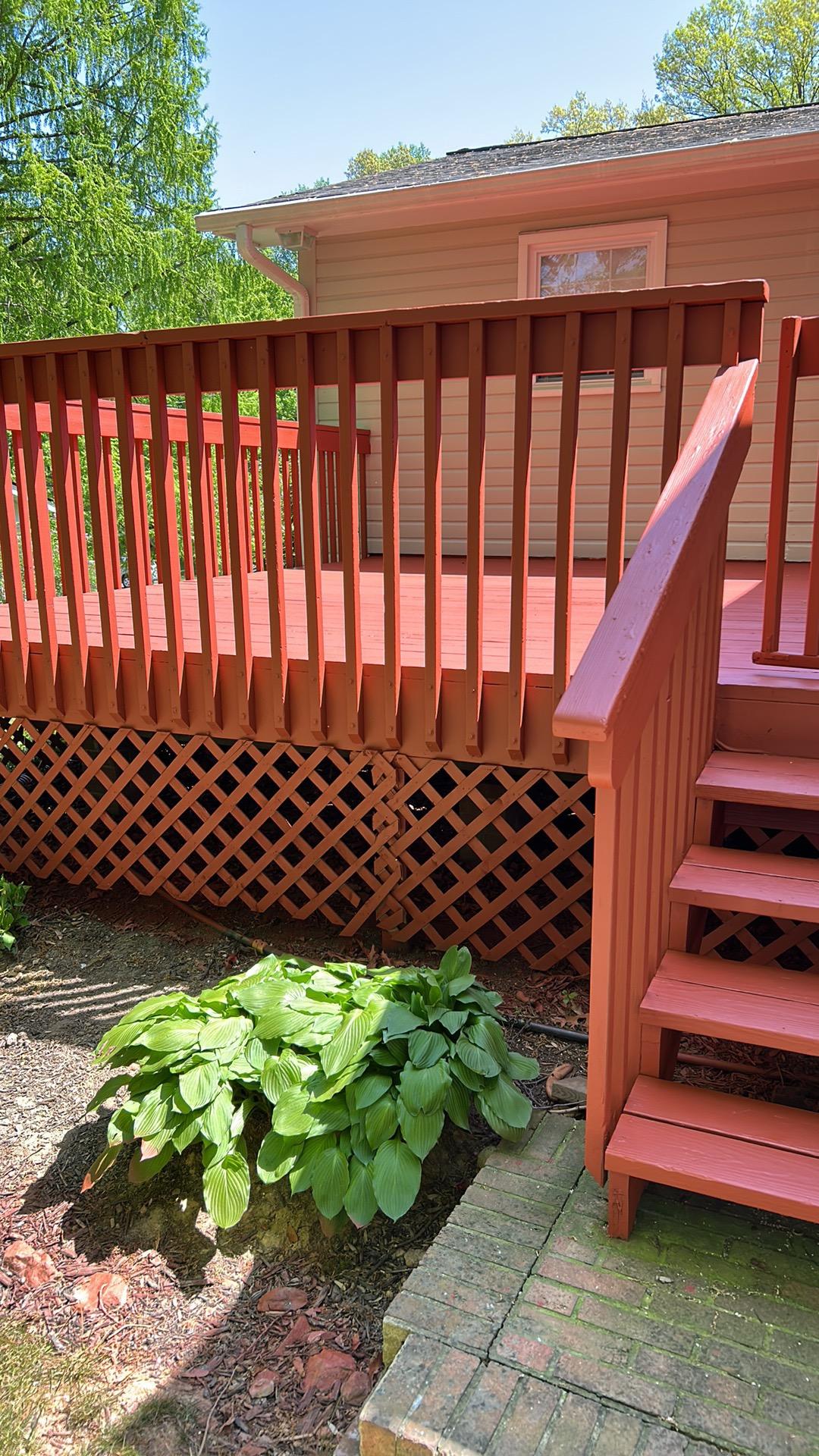 deck after painting in springfield, va