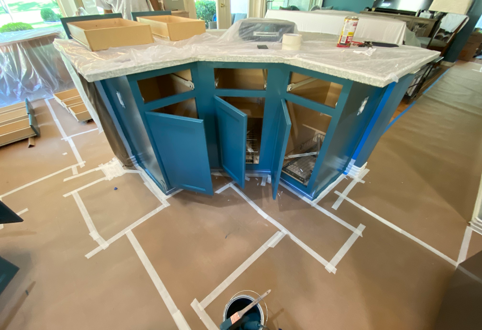 Kitchen Cabinet Island Repaint After