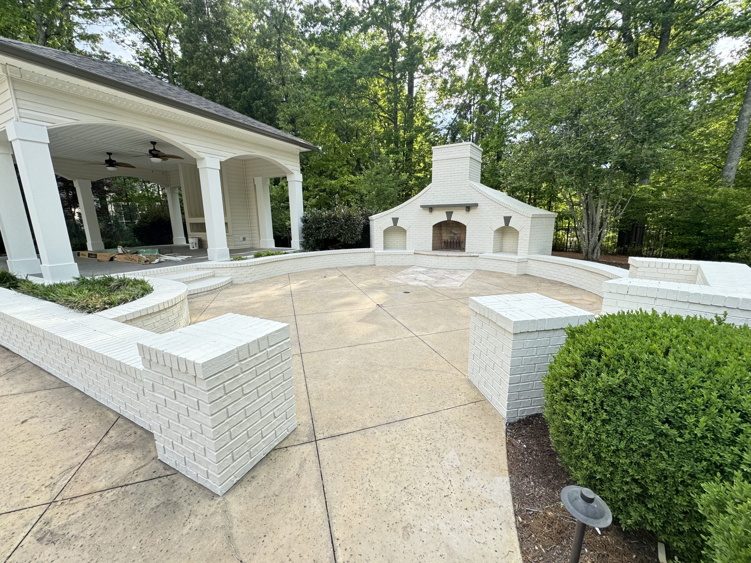 masonry after being painted white