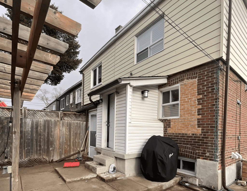 Back of Home Before and After in the Danforth Before