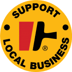 support local businesses logo