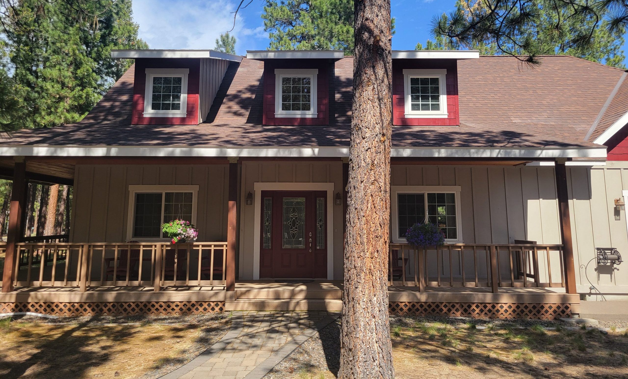 repainted home exterior in la pine