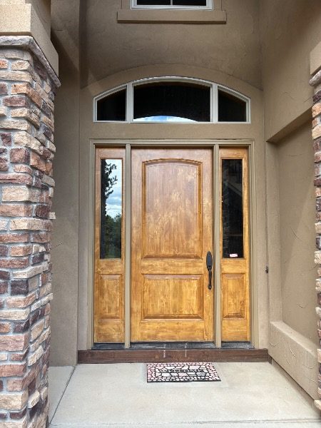 wooden home entryway door before stain Preview Image 6