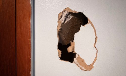 impact hole in drywall