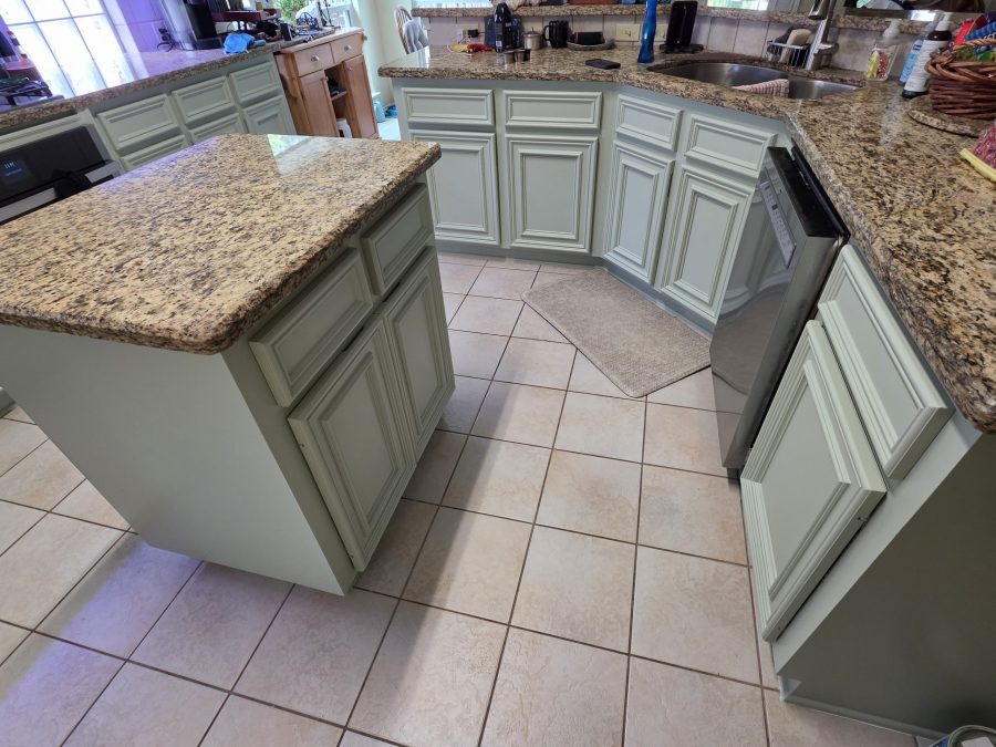 home kitchen with soft green painted cabinets Preview Image 1