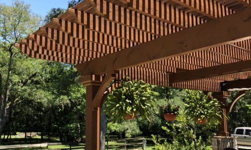 Wood Pergola Staining