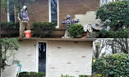 Before and After Brick Painting