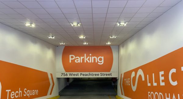 photo of repainted parking garage in atlanta