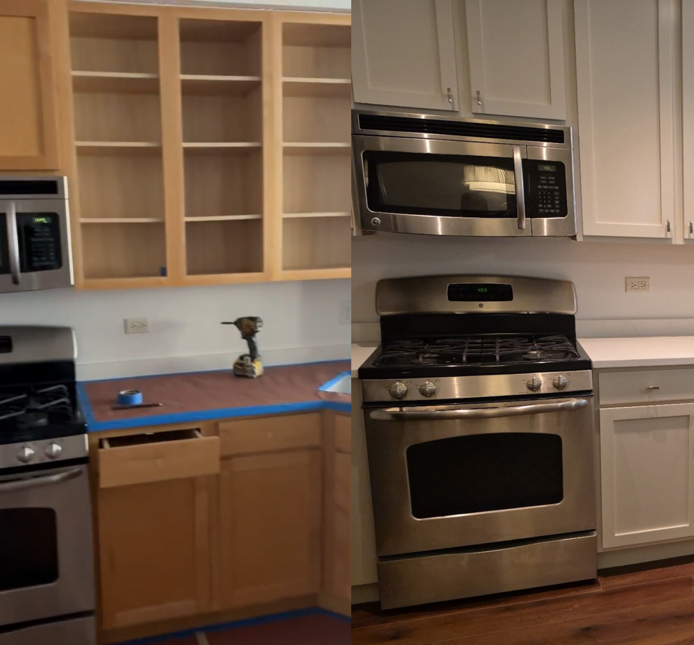 Before & After of Cabinets in Lincoln Park, IL