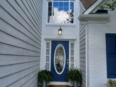 photo of repainted brick exterior in roswell