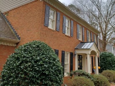 photo of repainted brick exterior home in marietta ga