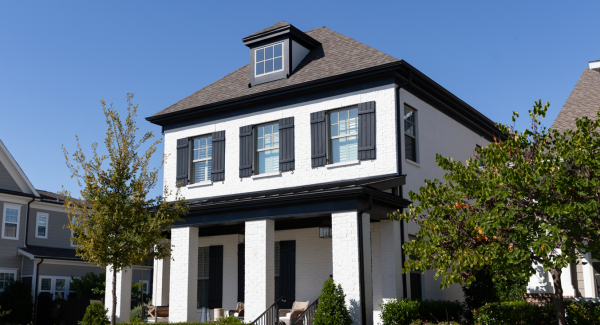 White Painted Brick Exterior