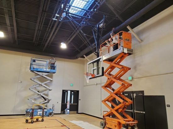 Lifts used for painting