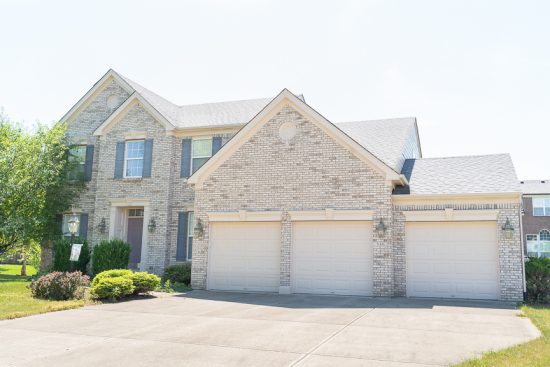 whitewash brick with white trim home in Brownsburg Indiana