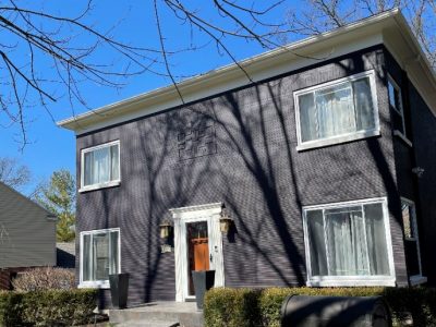 painted brick exterior