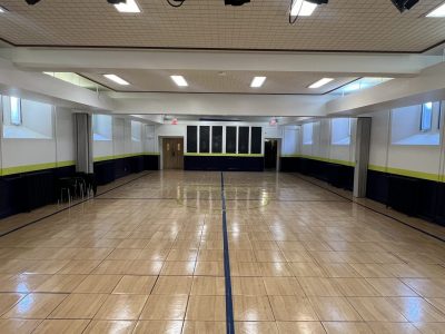 repainted school gym in Leaside, Toronto