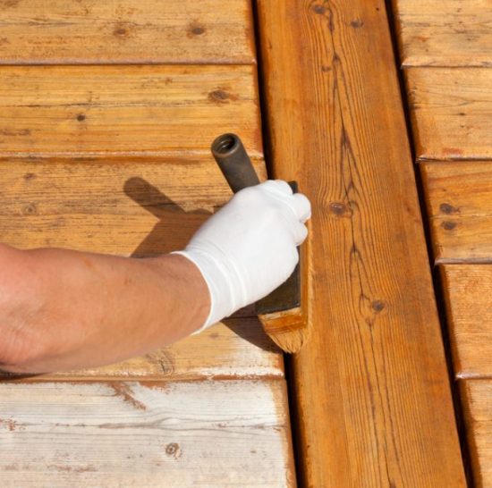 deck staining Christopher lake