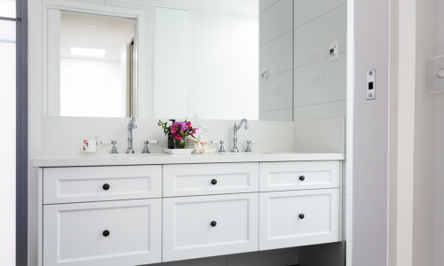 freshly painted vanity