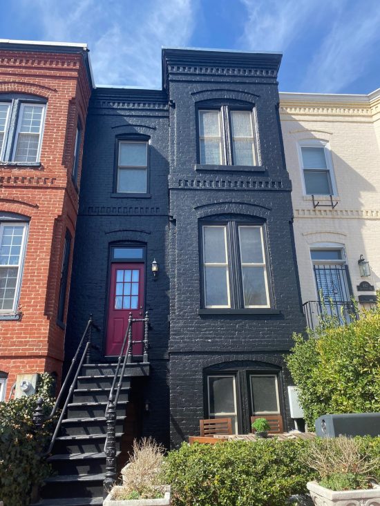Gray row home