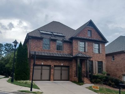 photo of repainted brick home in alpharetta ga