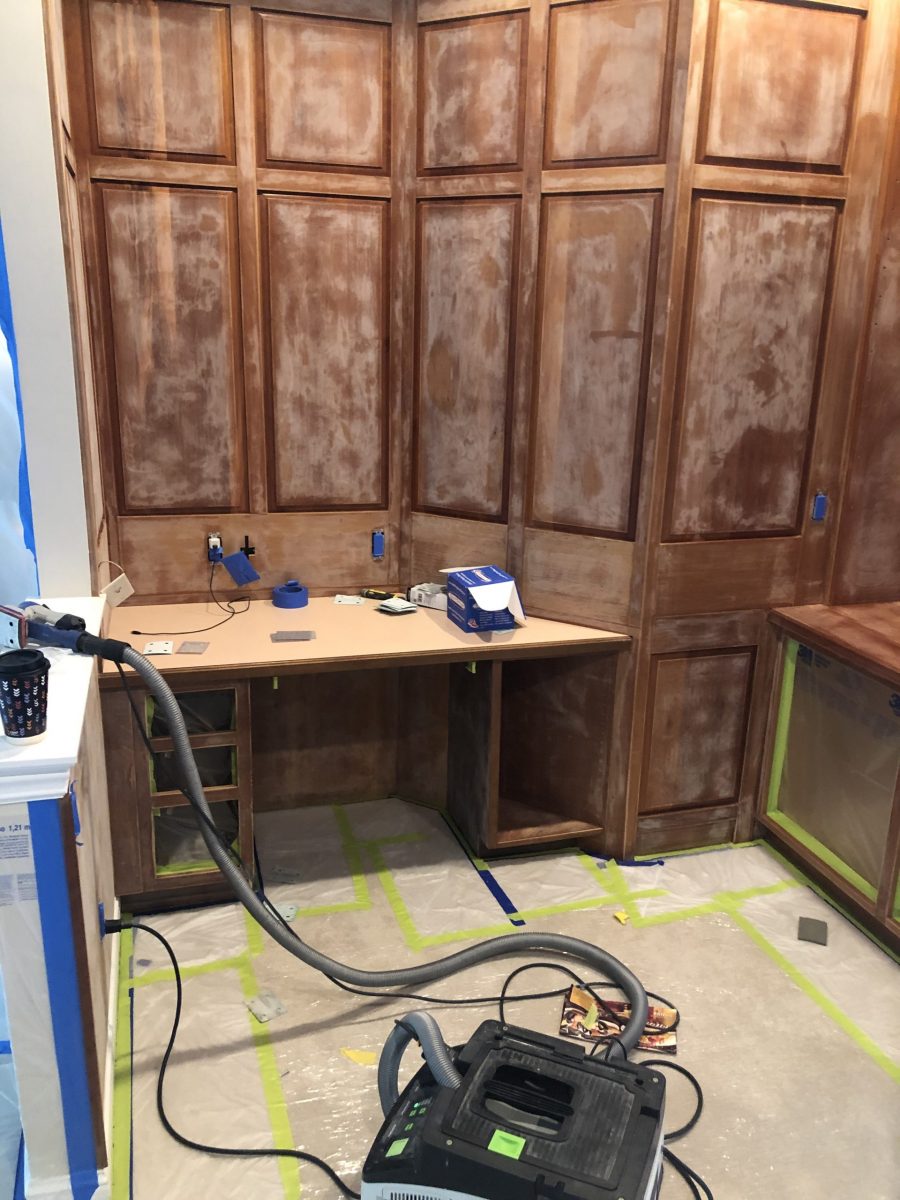 wall paneling prepped for painting Preview Image 3