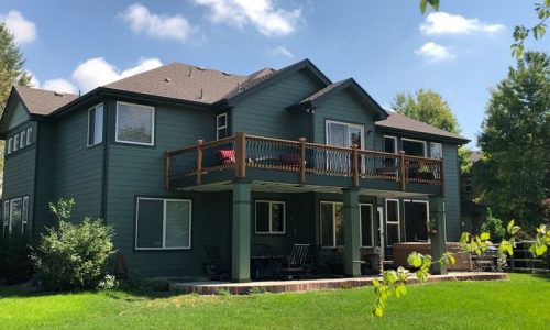 Deep Green Exterior Repaint and Deck Staining