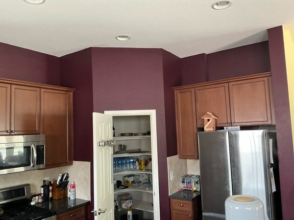 kitchen with burgundy painted walls Preview Image 1