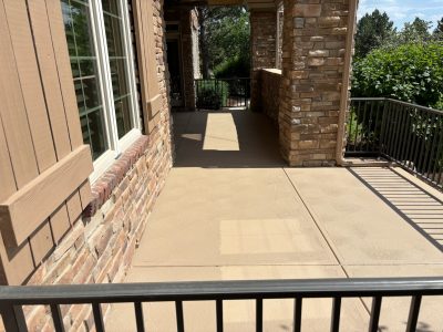 coated concrete patio