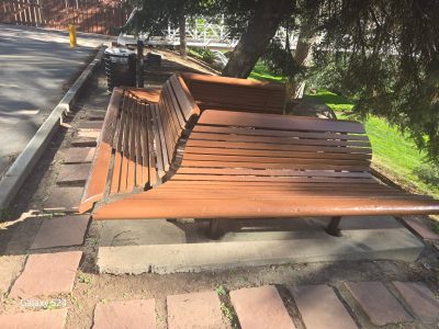 Primed and Painted Bench | Commercial Project