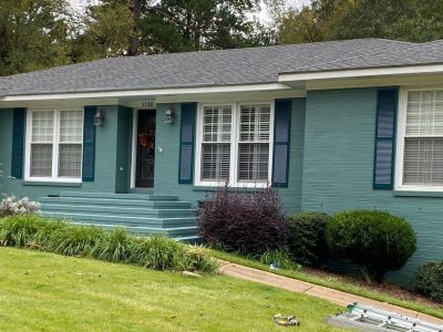repainted brick exterior