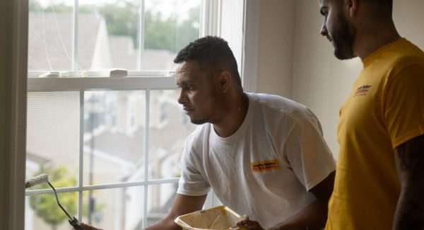 painters working on window