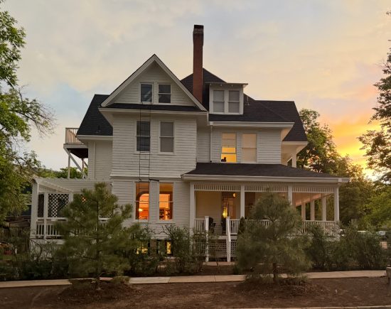 historic home fully repainted white
