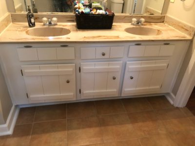 bathroom cabinet repainting in marietta, ga